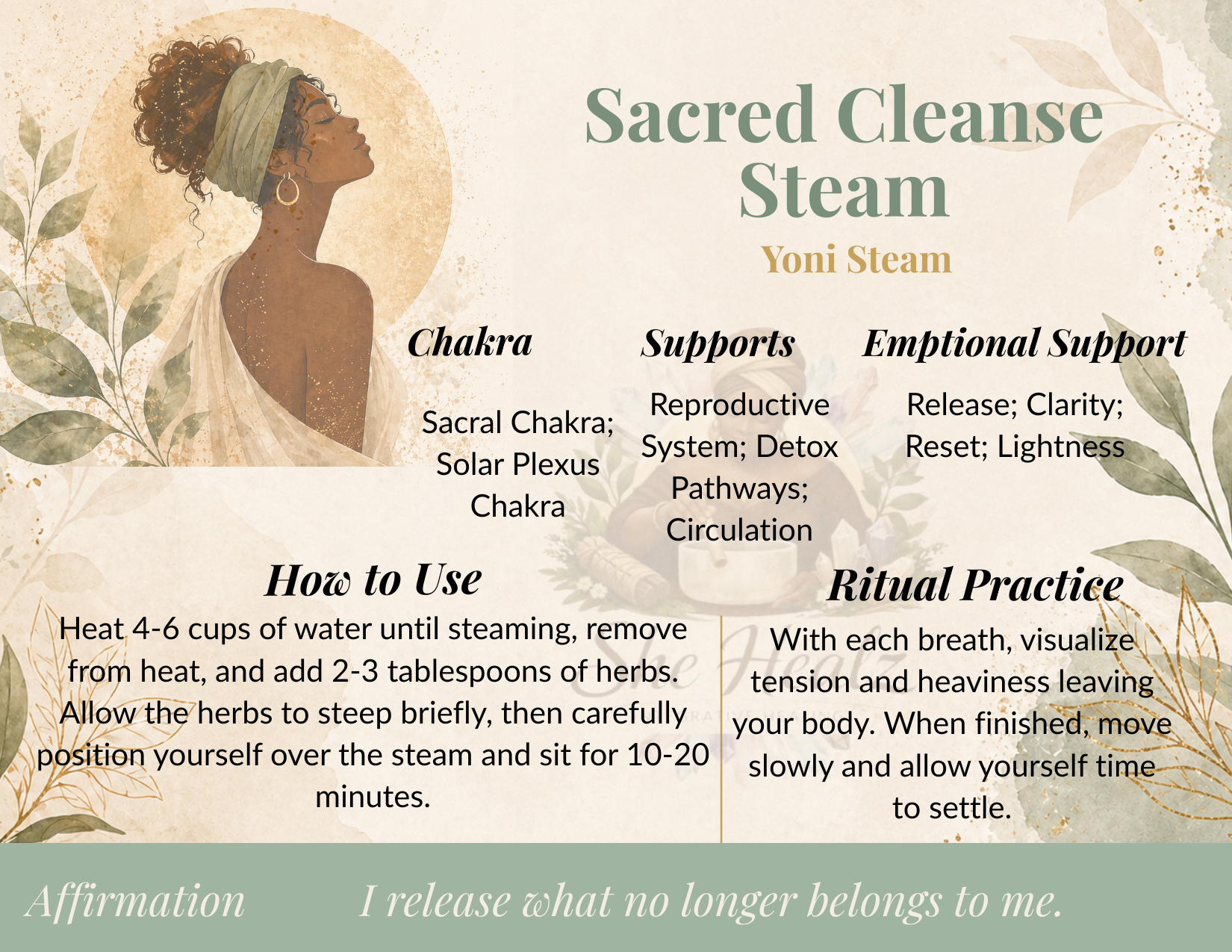 Sacred Cleanse Steam