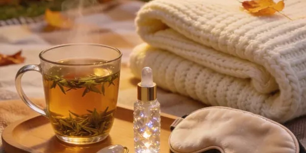 A calm, cozy wellness space with soft lighting for sound healing